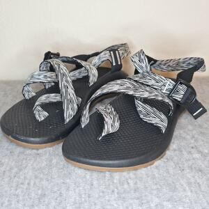 Chaco Women's Z2 Classic Sandal Trap Black White JCH108064 US Size 9 / EUR 40